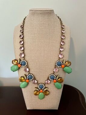 Vintage J.Crew Floral Bib Necklace